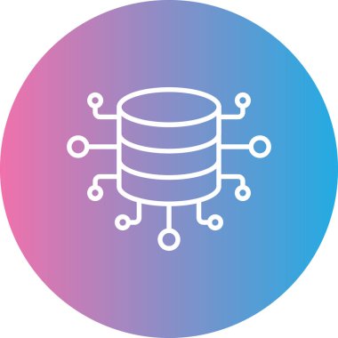 veritabanı. Web simgesi basit illüstrasyon