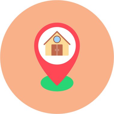 konum pin simgesi, düz tasarım