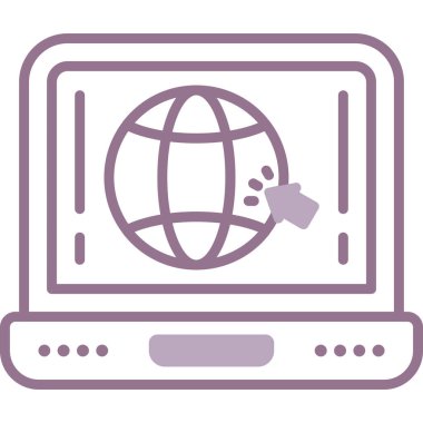 genel internet simgesi, vektör illüstrasyonu