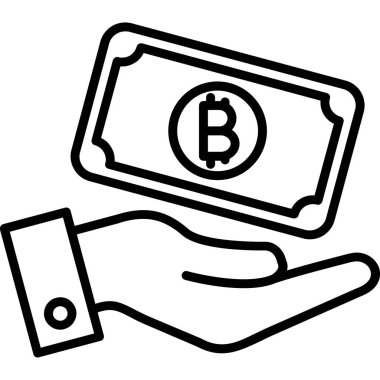 bitcoin. Web simgesi basit illüstrasyon