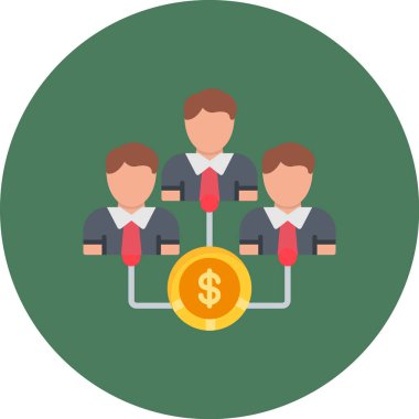 para ve insanların düz çizimi