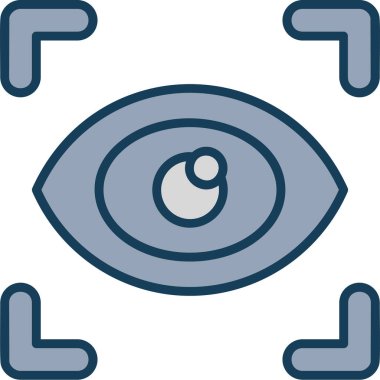 Göz gözü simgesi ile doldurulmuş - dış hat biçimi