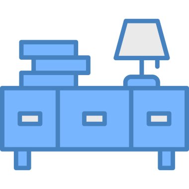 Mobilya. Web simgesi basit illüstrasyon