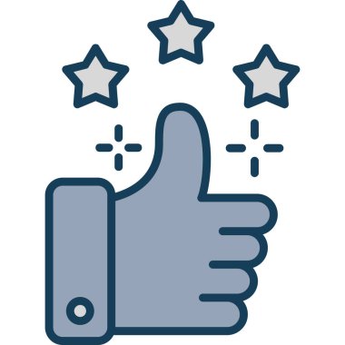 Başparmağını kaldır. Web simgesi vektör illüstrasyonu