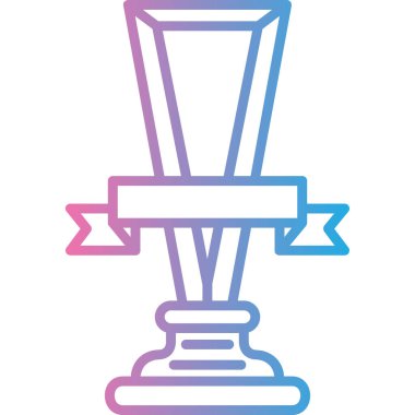 Trophy web simgesi, basit vektör illüstrasyonu