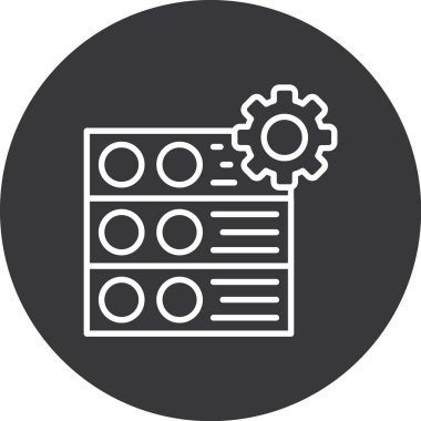 Seo ve teknoloji simgesinin vektör illüstrasyonu