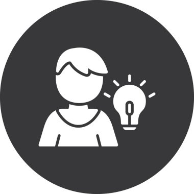 yaratıcı fikirler ikonu. vektör illüstrasyonu