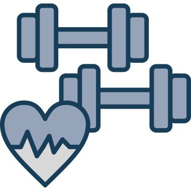 Beden eğitimi egzersiz simgesi - taslak biçimi