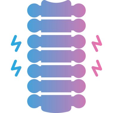 Bir gökkuşağının çizgi film simgesinin vektör çizimi