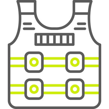 Yelek vektör simgesi. Grafik tasarımı ve web tasarımı için basit vektör simgesi.