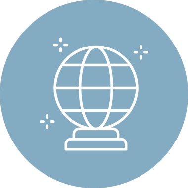 Dünya küresel vektör simgesi modern simgesi