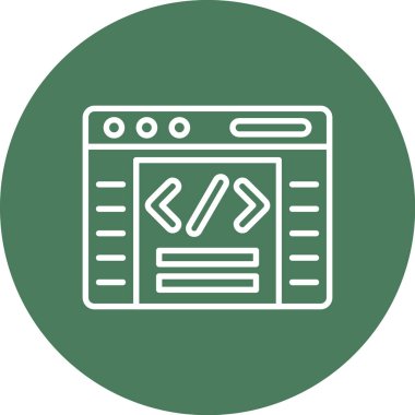 Web sayfası simgesi, vektör illüstrasyonu