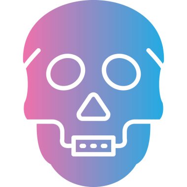 Kafatası. Web simgesi vektör illüstrasyonu