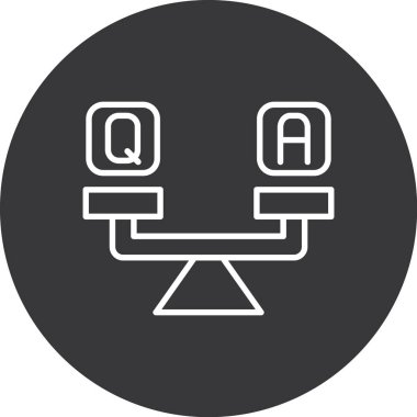 Sandalye simgesinin vektör illüstrasyonu