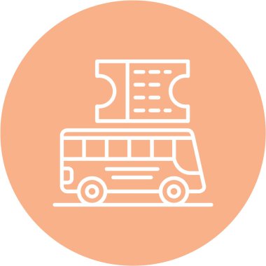 Otobüs. Web simgesi basit illüstrasyon