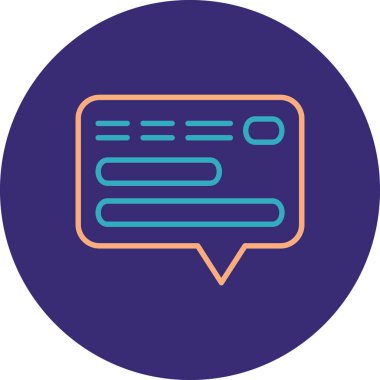 Sohbet simgesinin vektör illüstrasyonu