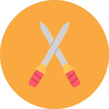 Bıçak düz simgesi, vektör illüstrasyonu