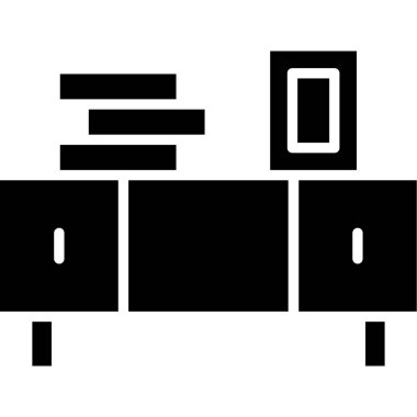 mobilya ikonu vektör illüstrasyonu