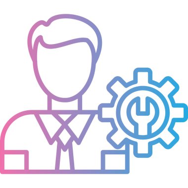 Vitesi ve vitesi olan bir adamın vektör çizimi