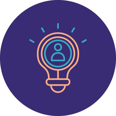 Fikir simgesi vektör illüstrasyonu