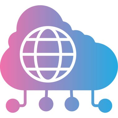 bulut ağ simge vektör çizim