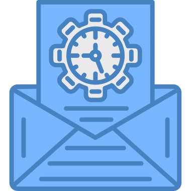 saat posta zarfı simgesi