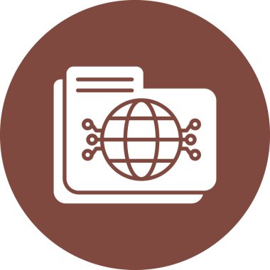 Bir dünya küresel simgesinin vektör illüstrasyonu