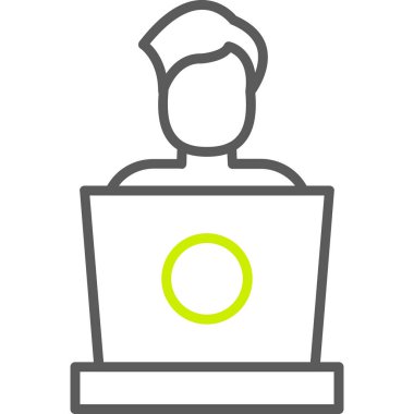 Bir dizüstü bilgisayarın vektör çizimi