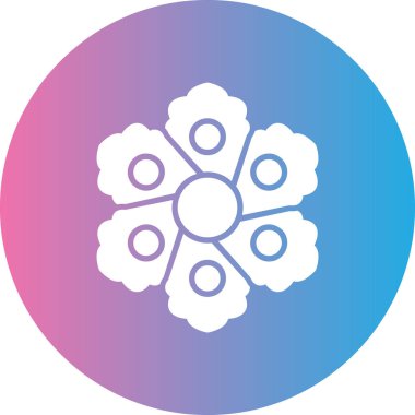 kar Tanesi simgesi vektör çizimi