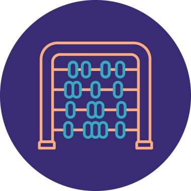 Abaküs Ağı simgesi. Basit resimleme