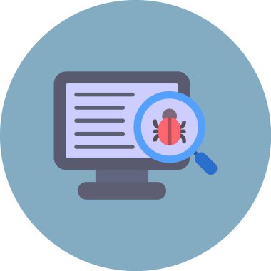 Bilgisayar kutsal kişilerin resmi. Düz tasarım stili.