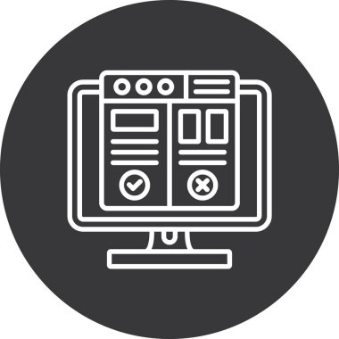 Bilgisayar. Web simgesi vektör illüstrasyonu