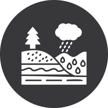 Afet ikonu vektör illüstrasyonu