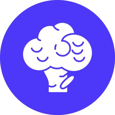 Beyin. Web simgesi basit illüstrasyon