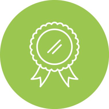 Madalya vektör çizgisi simgesi tasarımı