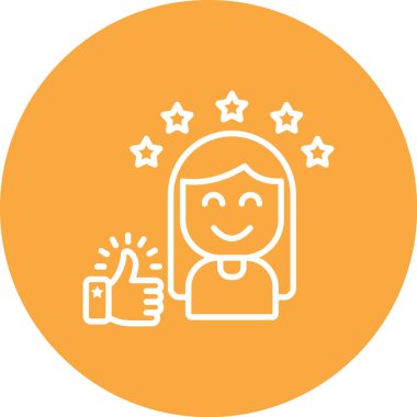 Müşteri hizmeti simgesi, basit vektör illüstrasyonu