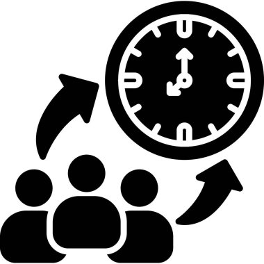 Saat simgesi, vektör illüstrasyonu