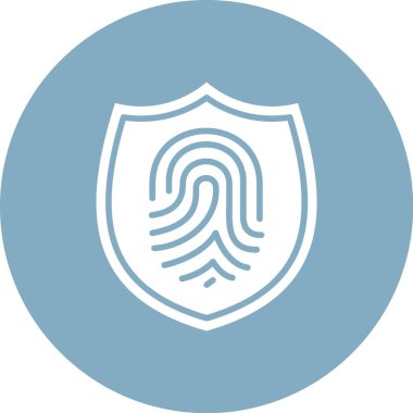 Ağ için beyaz arkaplan üzerindeki vektör koruması düz simgesi