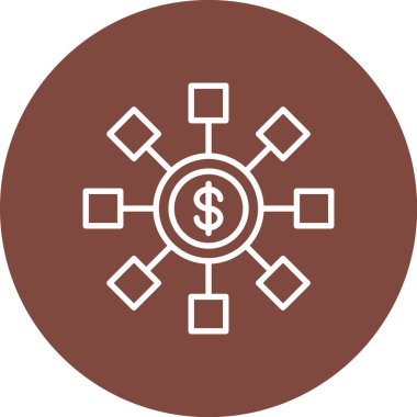 Dolar simgesi vektör illüstrasyonu