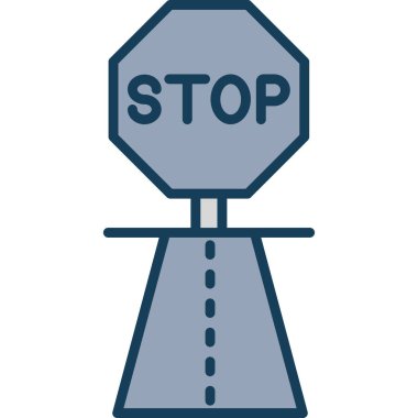 dur işareti vektör illüstrasyonu