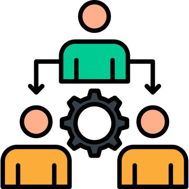 grup insanları takım simgesi - taslak biçimi
