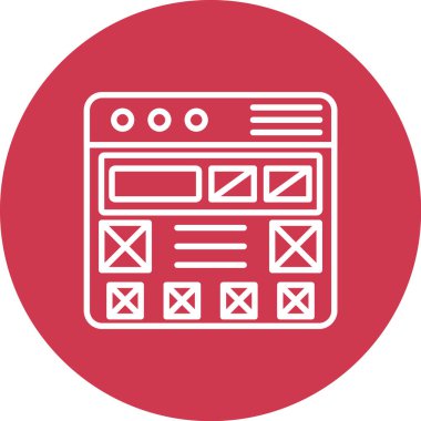 tarayıcı web simgesi, basit vektör illüstrasyonu