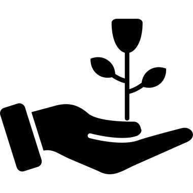 bitki ve çiçek vektör simgesi