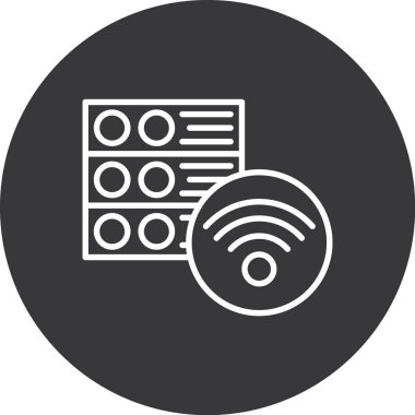 Veri Depolama simgesi, vektör illüstrasyonu