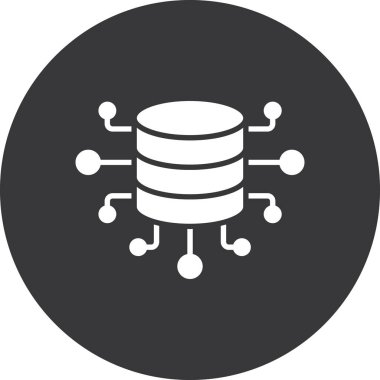 Veritabanı sunucu vektör simgesi