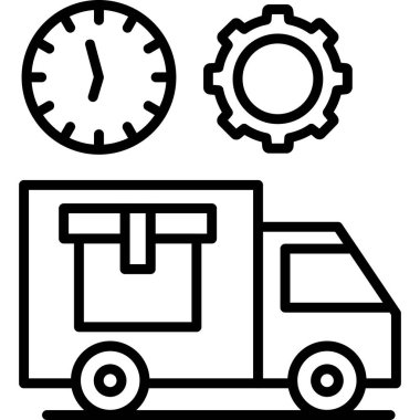 Modern saat simgesinin vektör illüstrasyonu