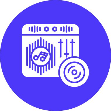 vektör müzik simgesi, illüstrasyon