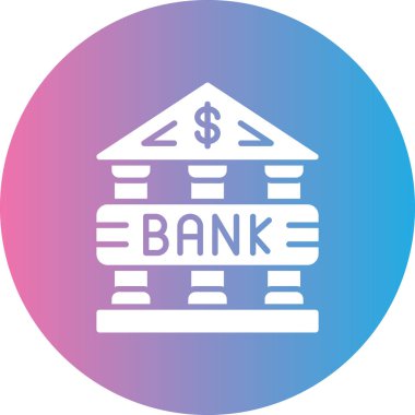 banka simgesi vektör illüstrasyonu