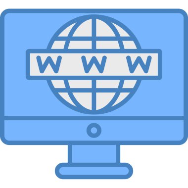 İnternet web simgesi. Basit bir çizim tasarımı. Web tasarımı için web vektör simgeleri.