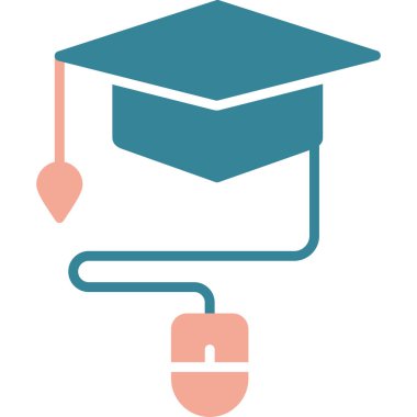 mezun şapka vektör illüstrasyonu